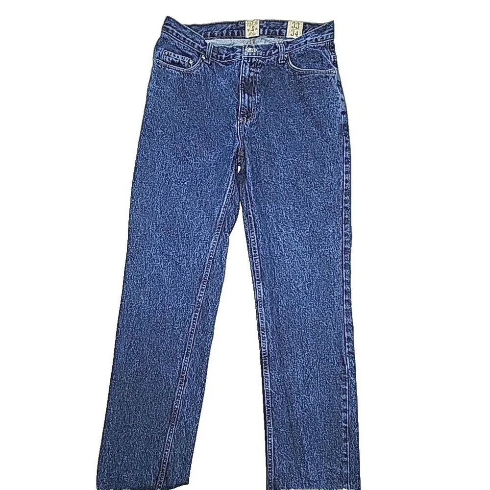 Red Head Jeans Men Sz 33 x 34 Dark Wash Denim Blue 100% Cotton Straight Pants